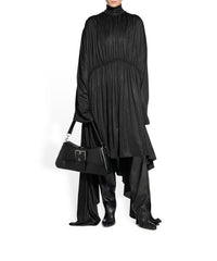 Pleated Stretch Dress - Black