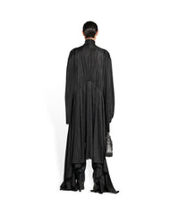 Pleated Stretch Dress - Black