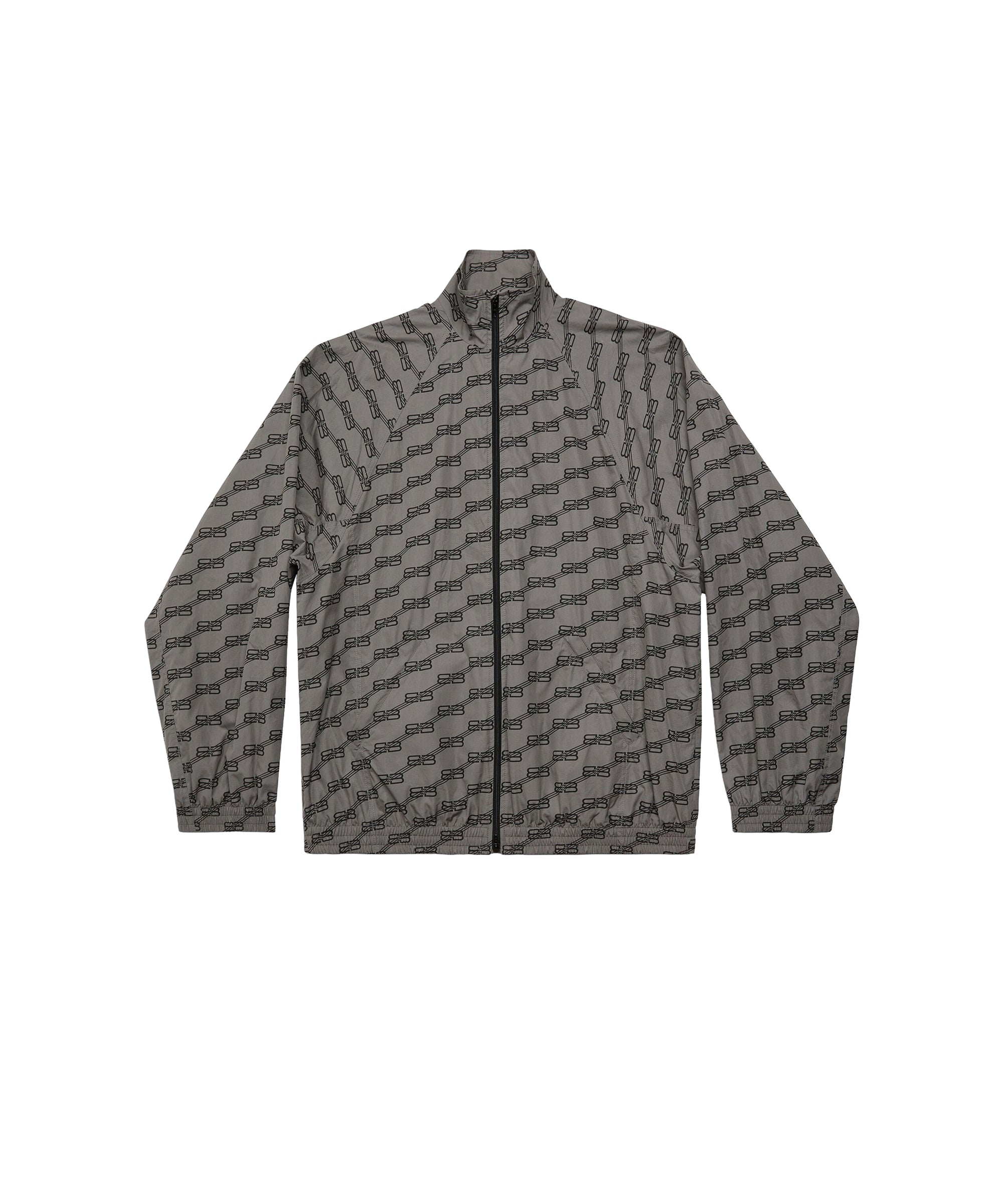 BB Monogram Tracksuit Jacket - Grey & Black