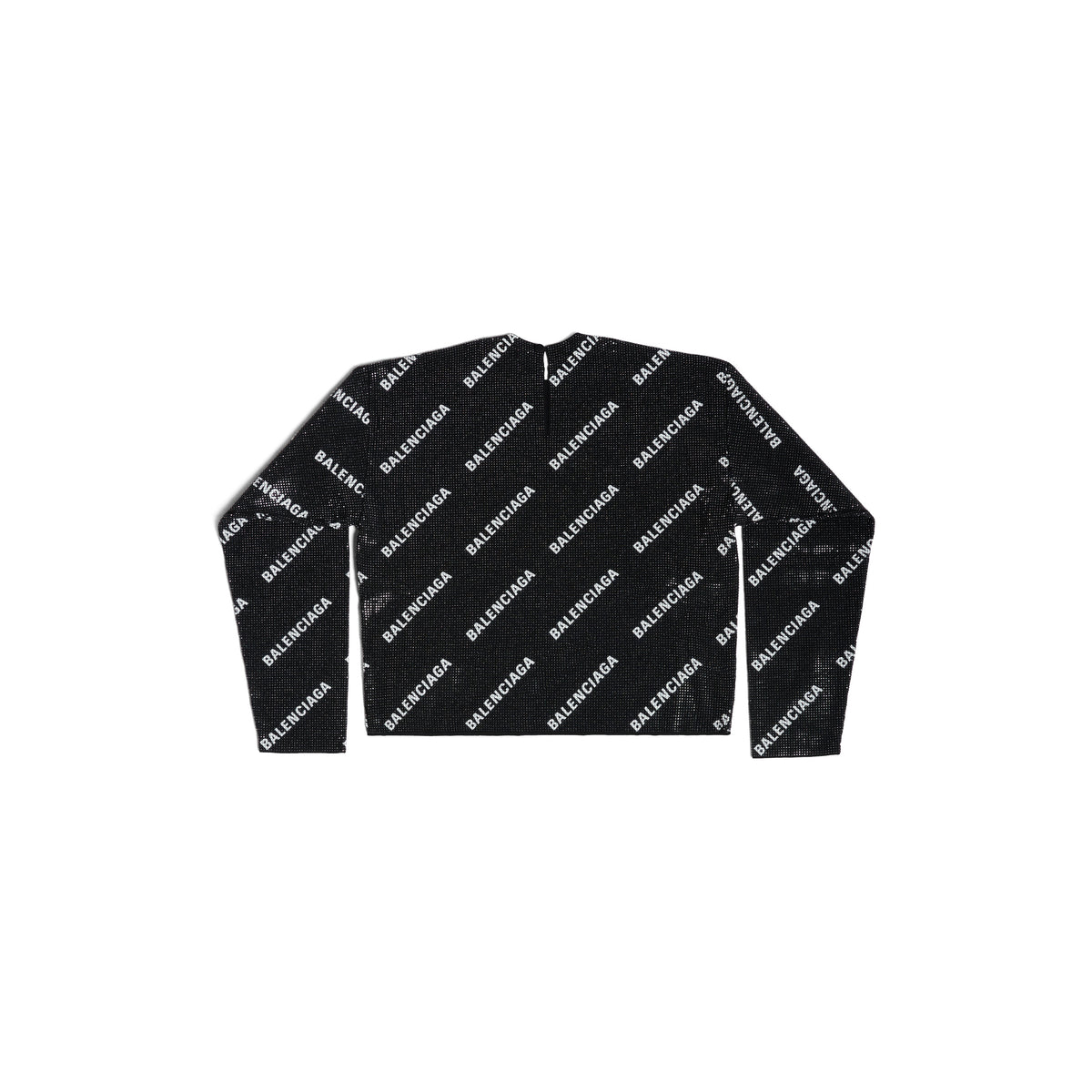 Allover Logo Strass Sweater - Black & White