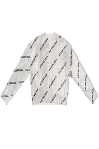 Allover Logo Strass silver & black Sweater - Silver & Black
