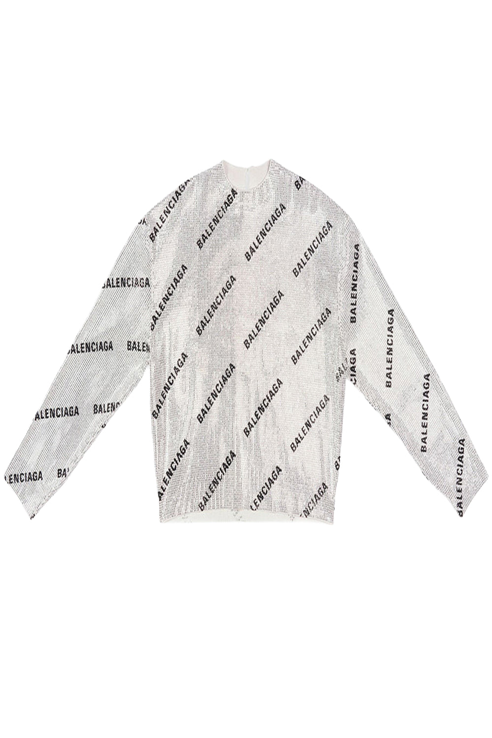 Allover Logo Strass silver & black Sweater - Silver & Black