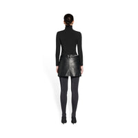 Cut-Up Mini Skirt - Black