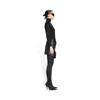 Cut-Up Mini Skirt - Black