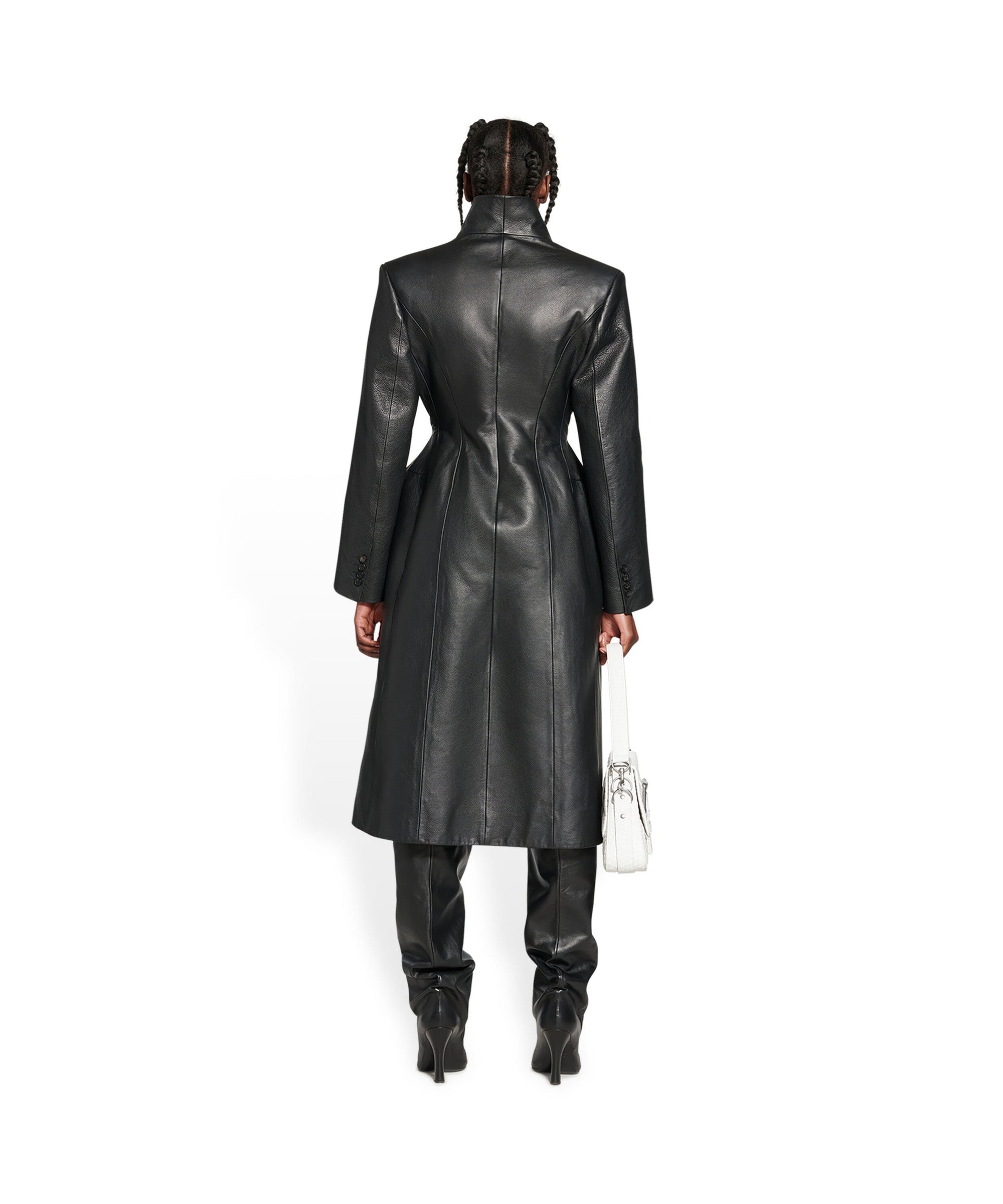 Flare Hourglass Coat - Black
