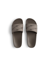 Pool Sandal BB Monogram dark mink grey & brown Clogs - Dark Mink Grey & Brown