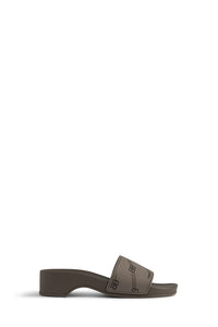 Pool Sandal BB Monogram dark mink grey & brown Clogs - Dark Mink Grey & Brown