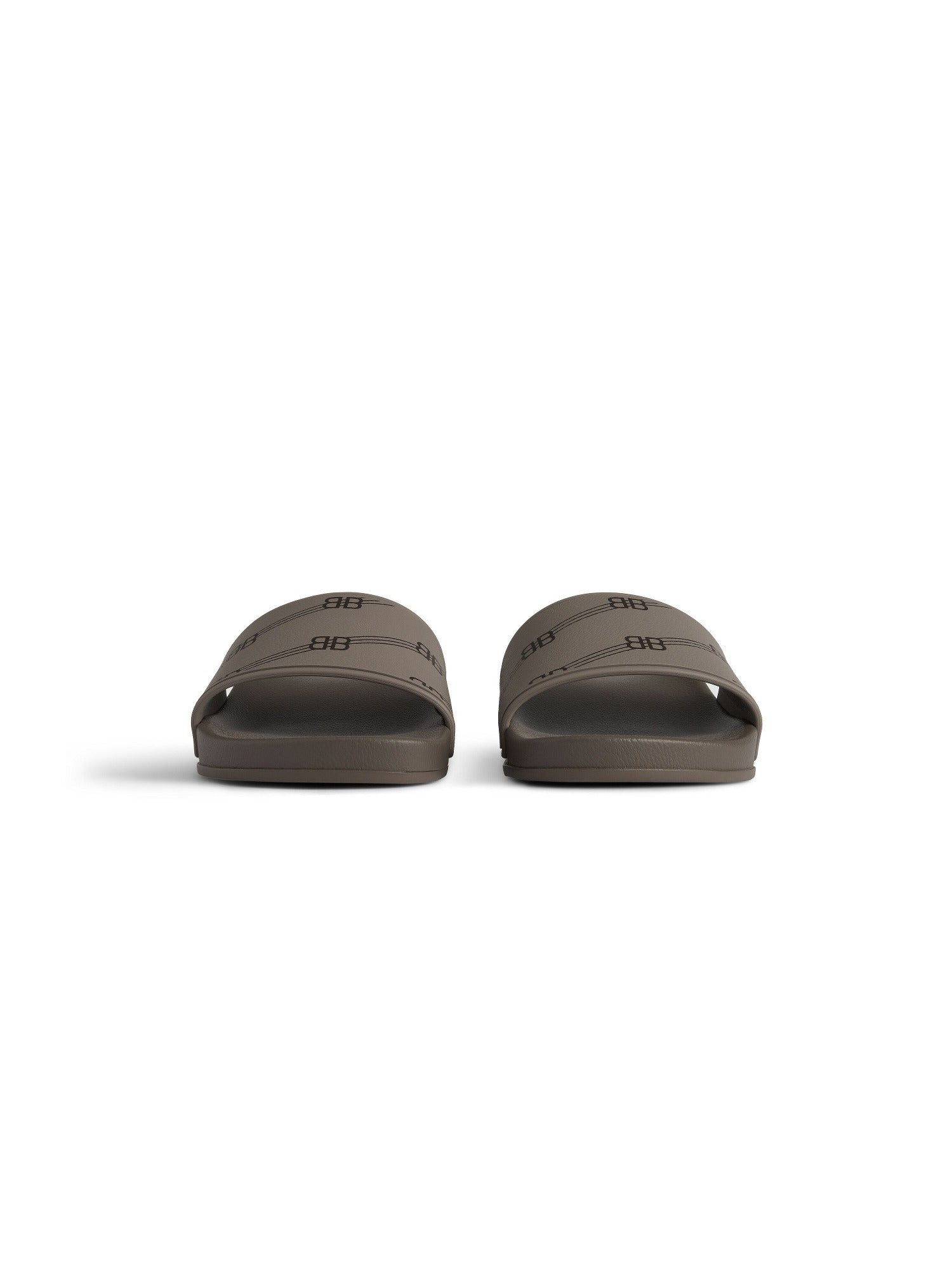Pool Sandal BB Monogram dark mink grey & brown Clogs - Dark Mink Grey & Brown