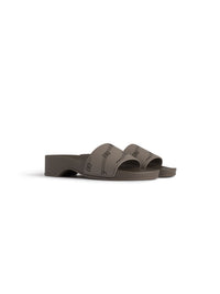 Pool Sandal BB Monogram dark mink grey & brown Clogs - Dark Mink Grey & Brown