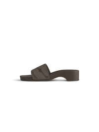 Pool Sandal BB Monogram dark mink grey & brown Clogs - Dark Mink Grey & Brown