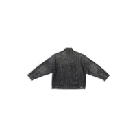 Large Fit Jacket With Rhinestones - Black