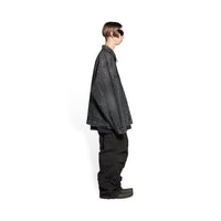 Large Fit Jacket With Rhinestones - Black