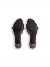Cagole BB Monogram beige 50mm Sandals - Beige