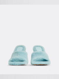 Stretch pale blue 90mm Mules - Pale Blue