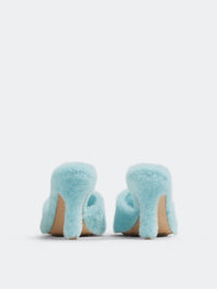 Stretch pale blue 90mm Mules - Pale Blue