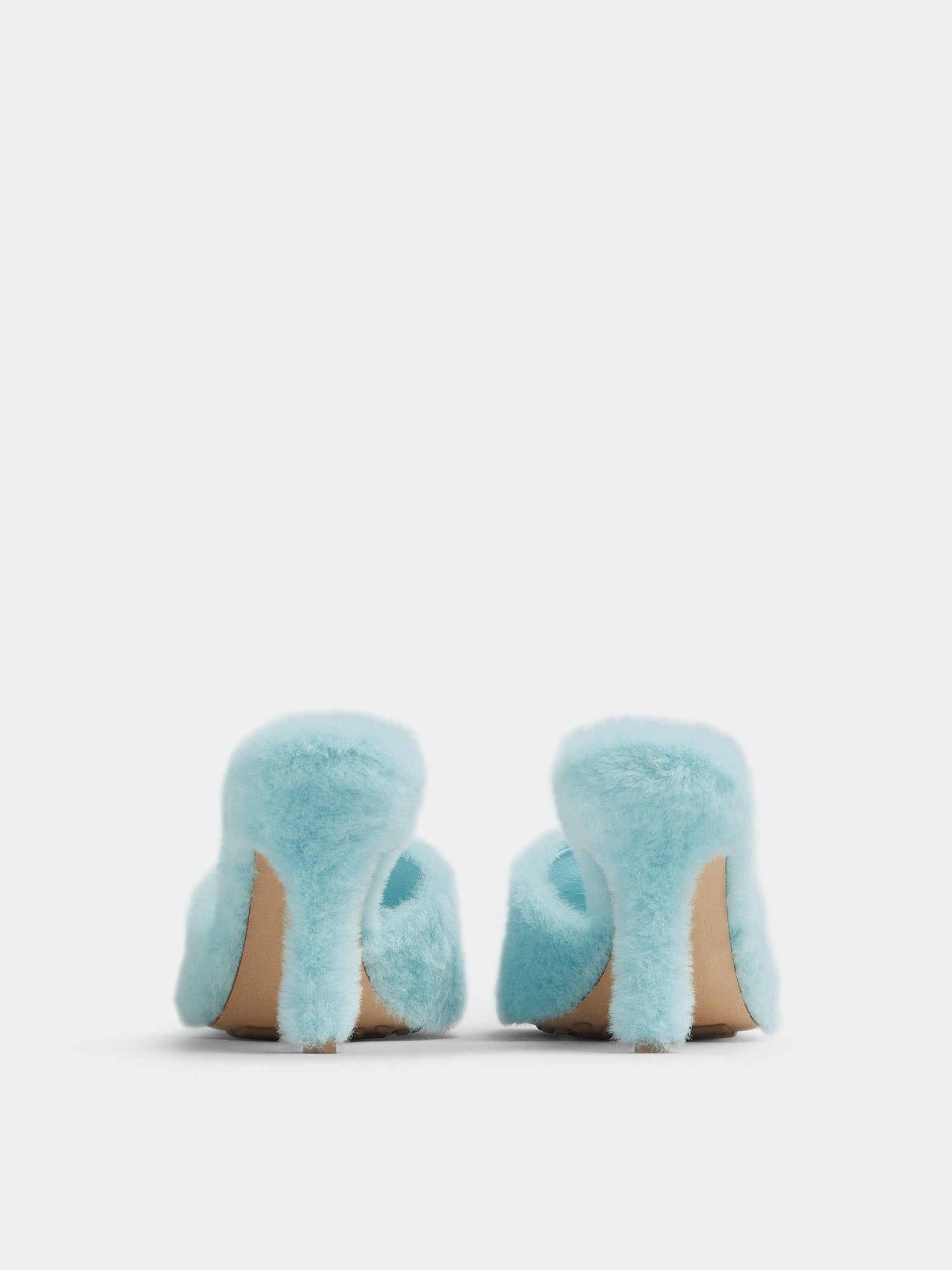 Stretch pale blue 90mm Mules - Pale Blue