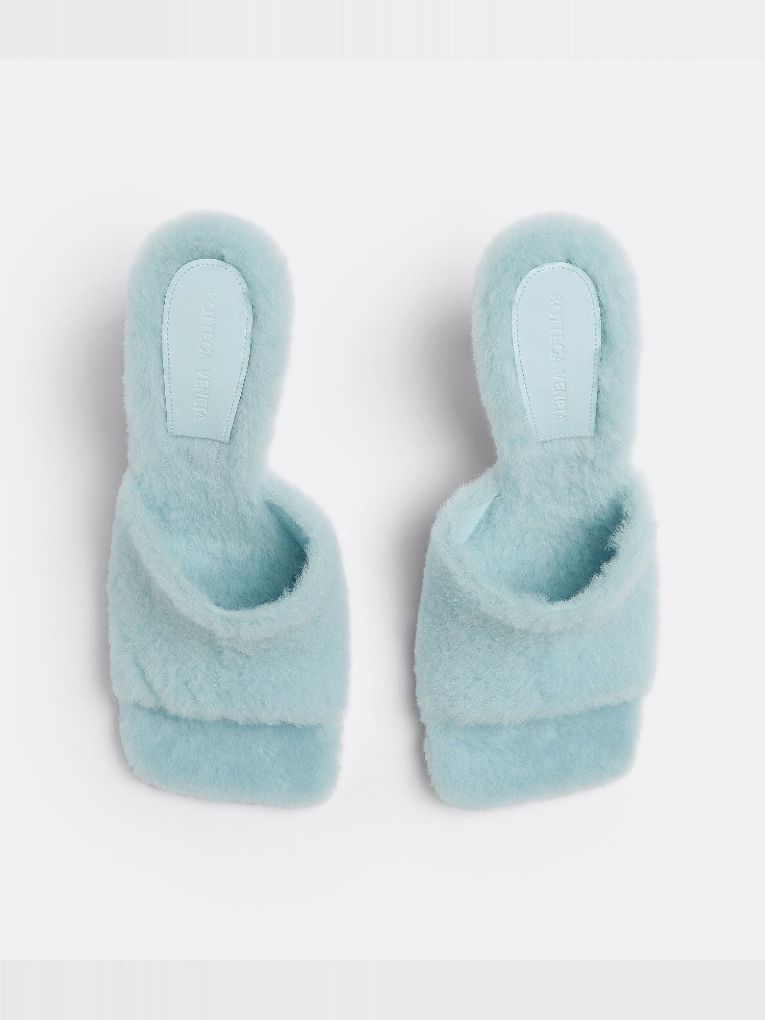 Stretch pale blue 90mm Mules - Pale Blue