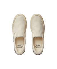 Paris Slip On Graffiti Sneakers - White & Black