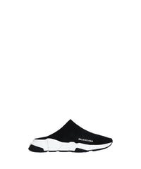 Speed Recycled Knit Mules - Black & White & Black