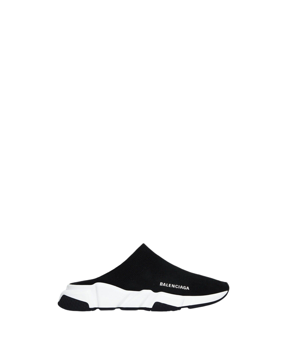 Speed Recycled Knit Mules - Black & White & Black