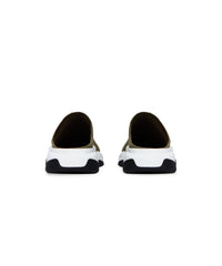 Speed Recycled Knit Mules - Dk Taupe & White & Black