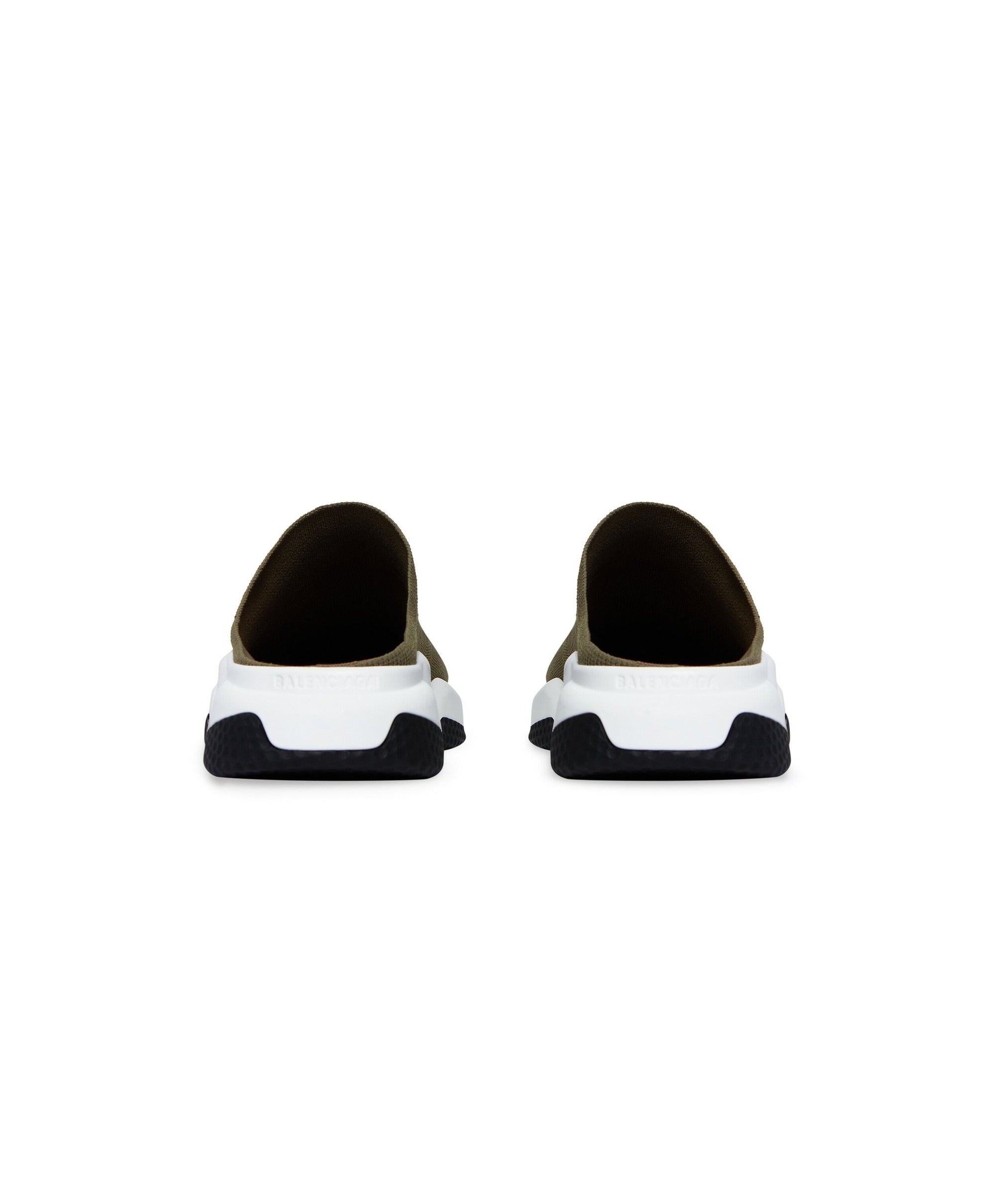 Speed Recycled Knit Mules - Dk Taupe & White & Black