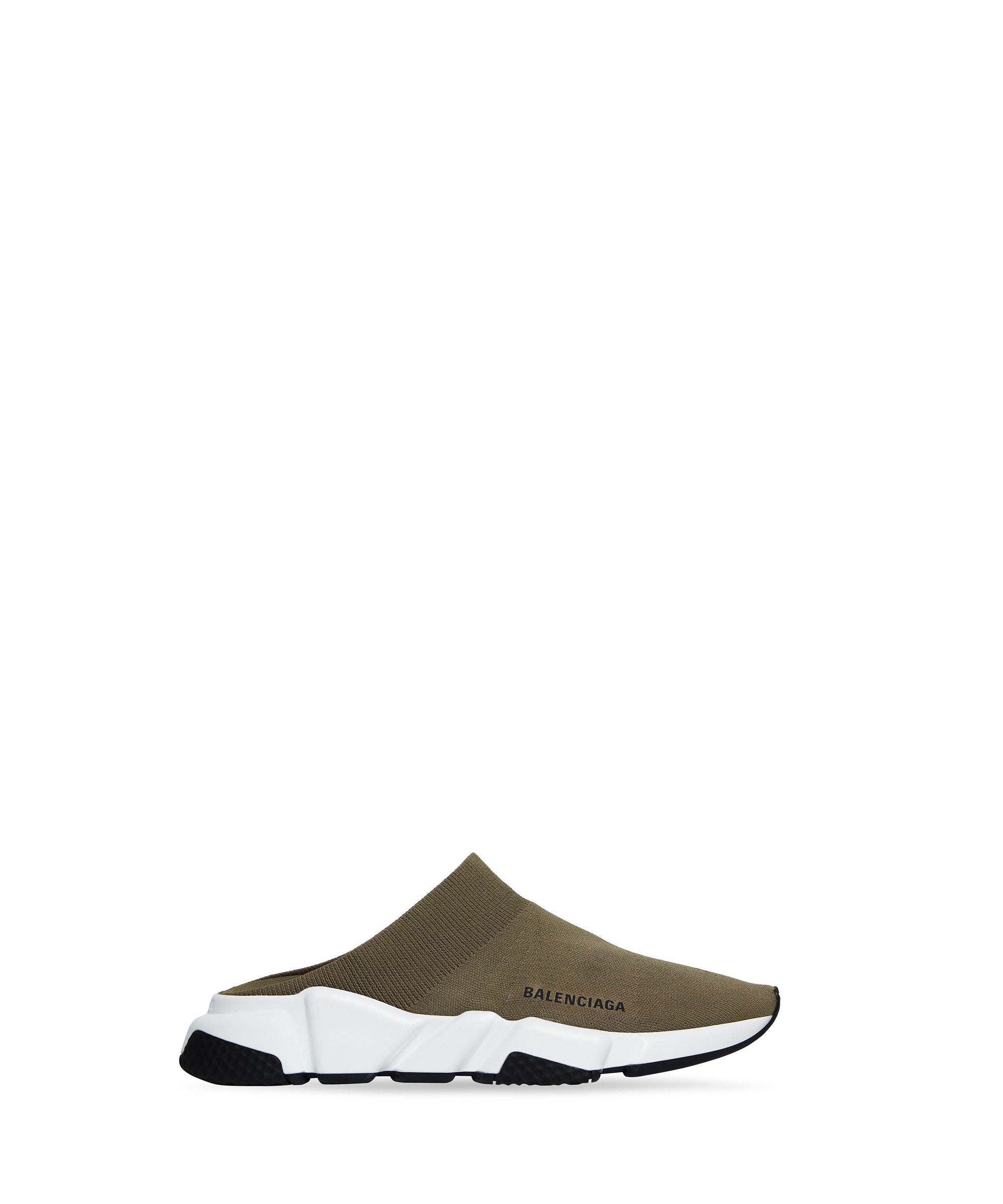 Speed Recycled Knit Mules - Dk Taupe & White & Black