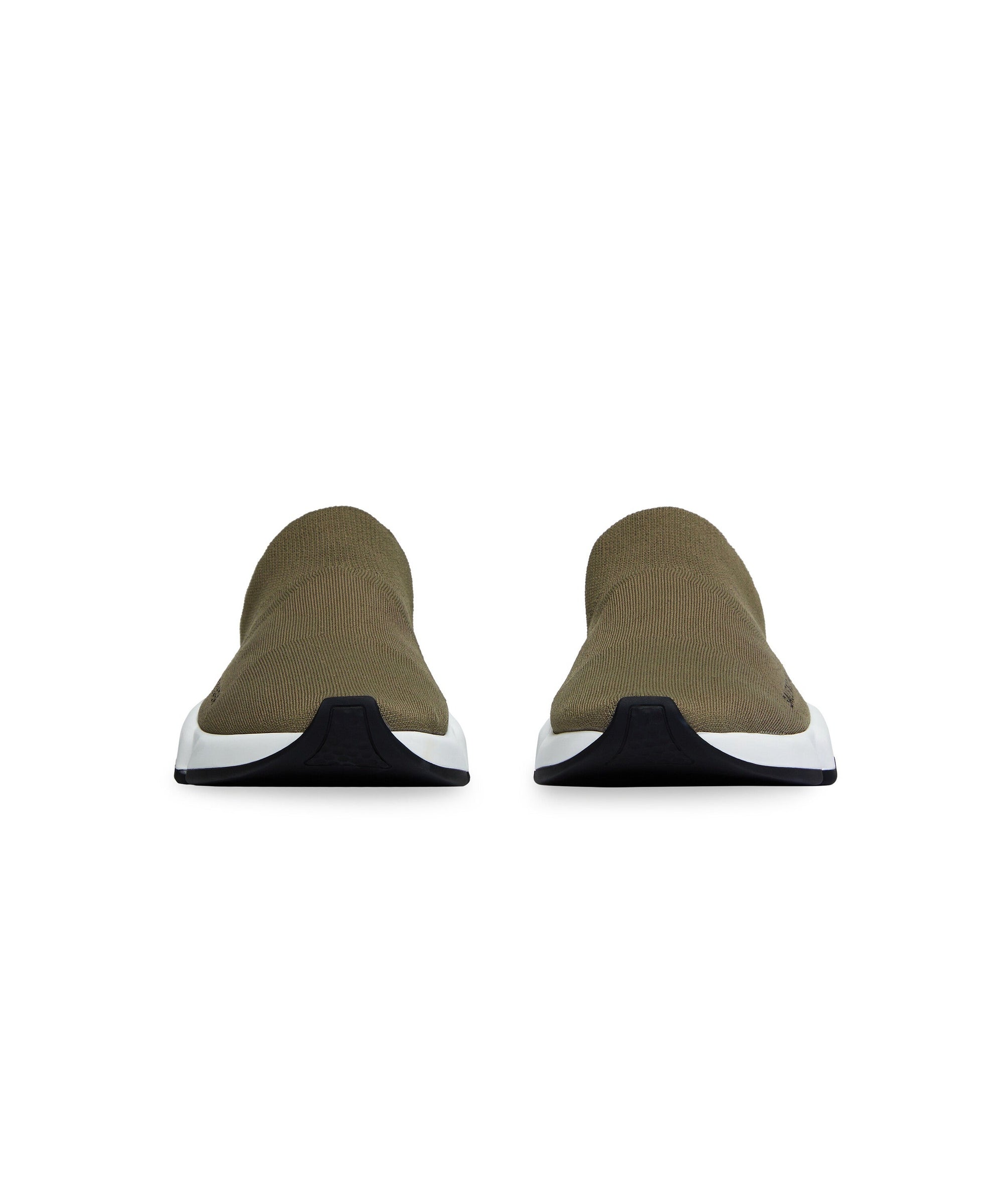 Speed Recycled Knit Mules - Dk Taupe & White & Black
