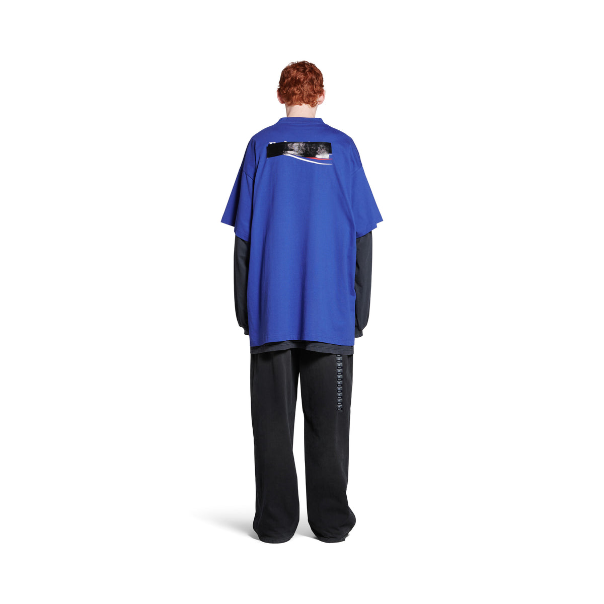 Gaffer T-Shirt Oversized - Indigo & White & Red