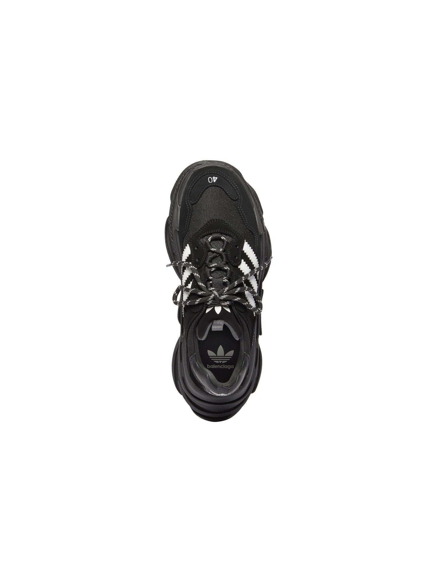 Balenciaga x Adidas Triple S black & white Sneakers - Black & White