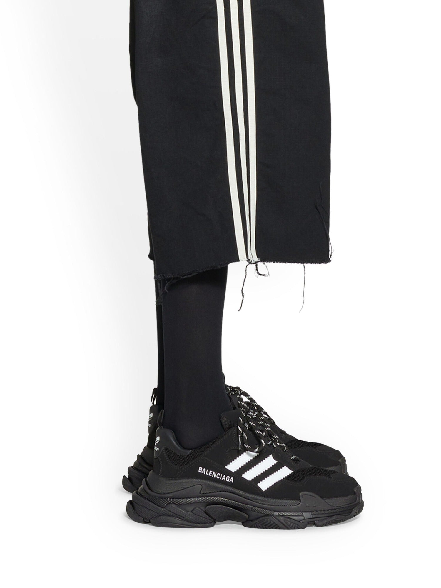 Balenciaga x Adidas Triple S black & white Sneakers - Black & White