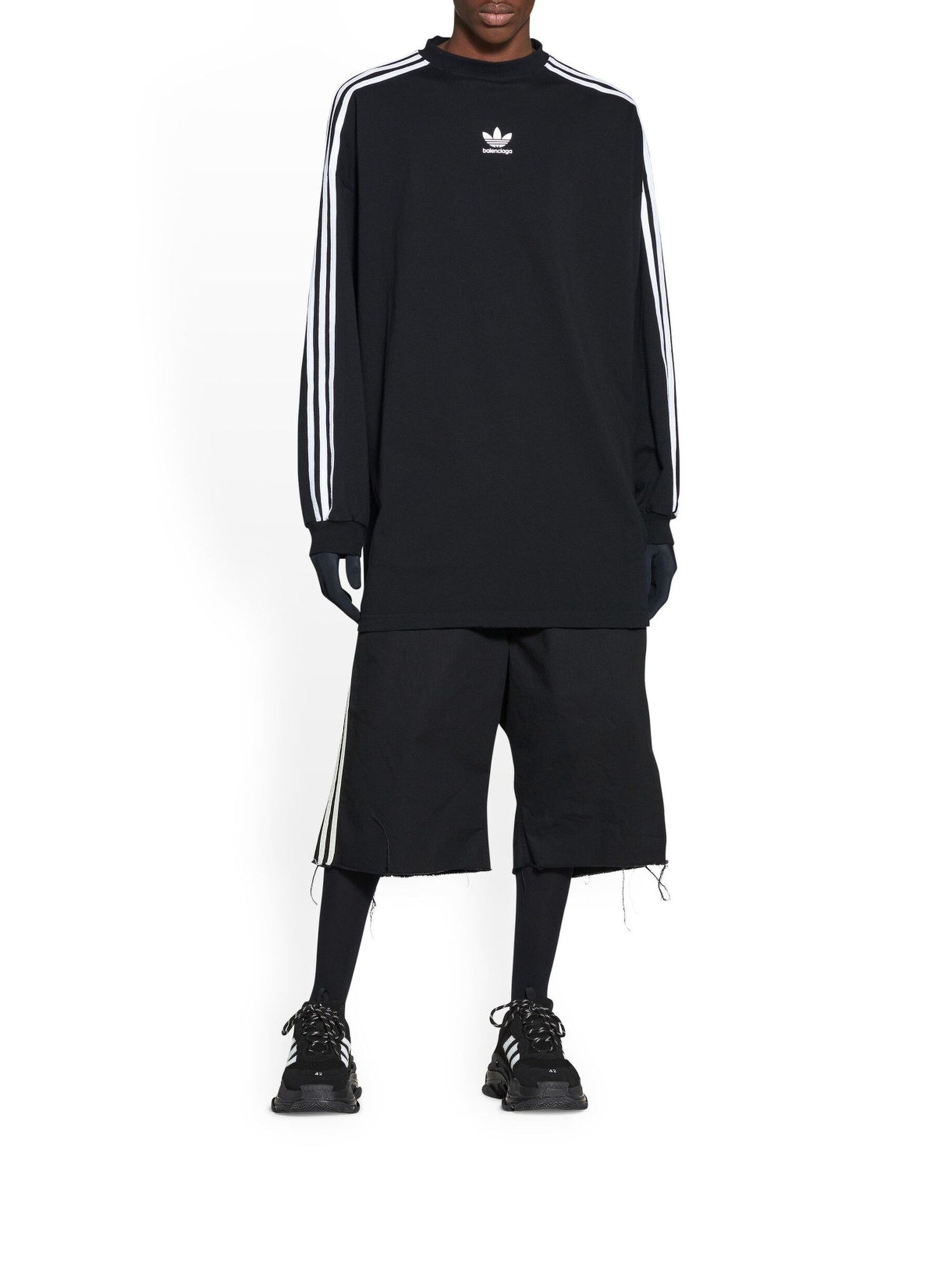 Balenciaga x Adidas Triple S black & white Sneakers - Black & White