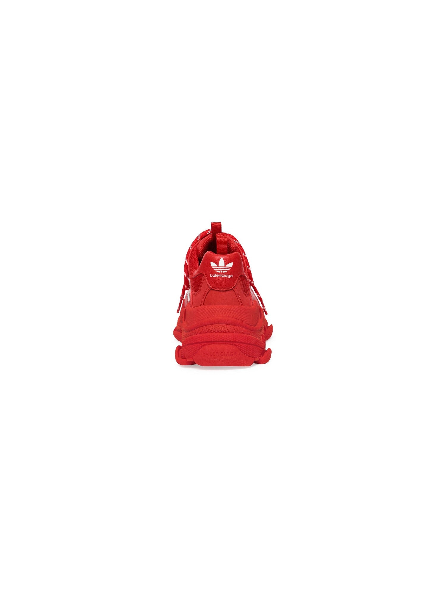 Balenciaga x Adidas Triple S red & white Sneakers - Red & White