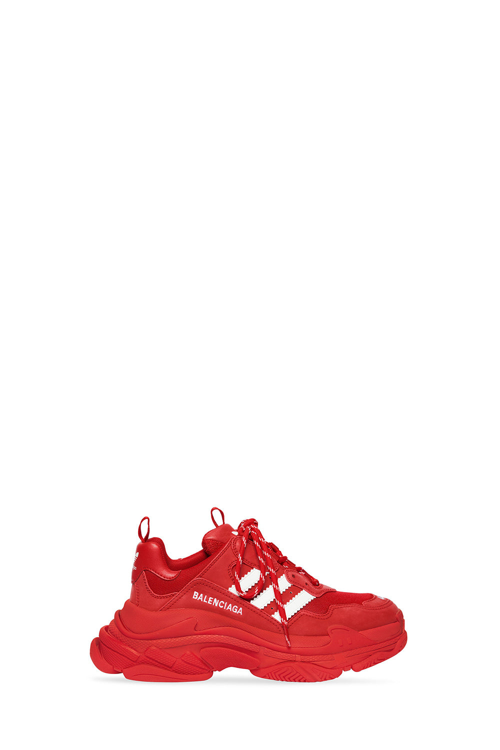 Balenciaga x Adidas Triple S red & white Sneakers - Red & White