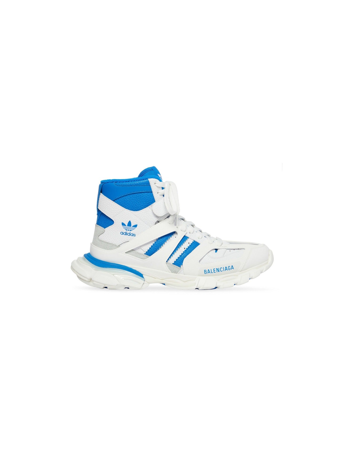 Balenciaga x Adidas Track Forum white & blue Sneakers - White & Blue
