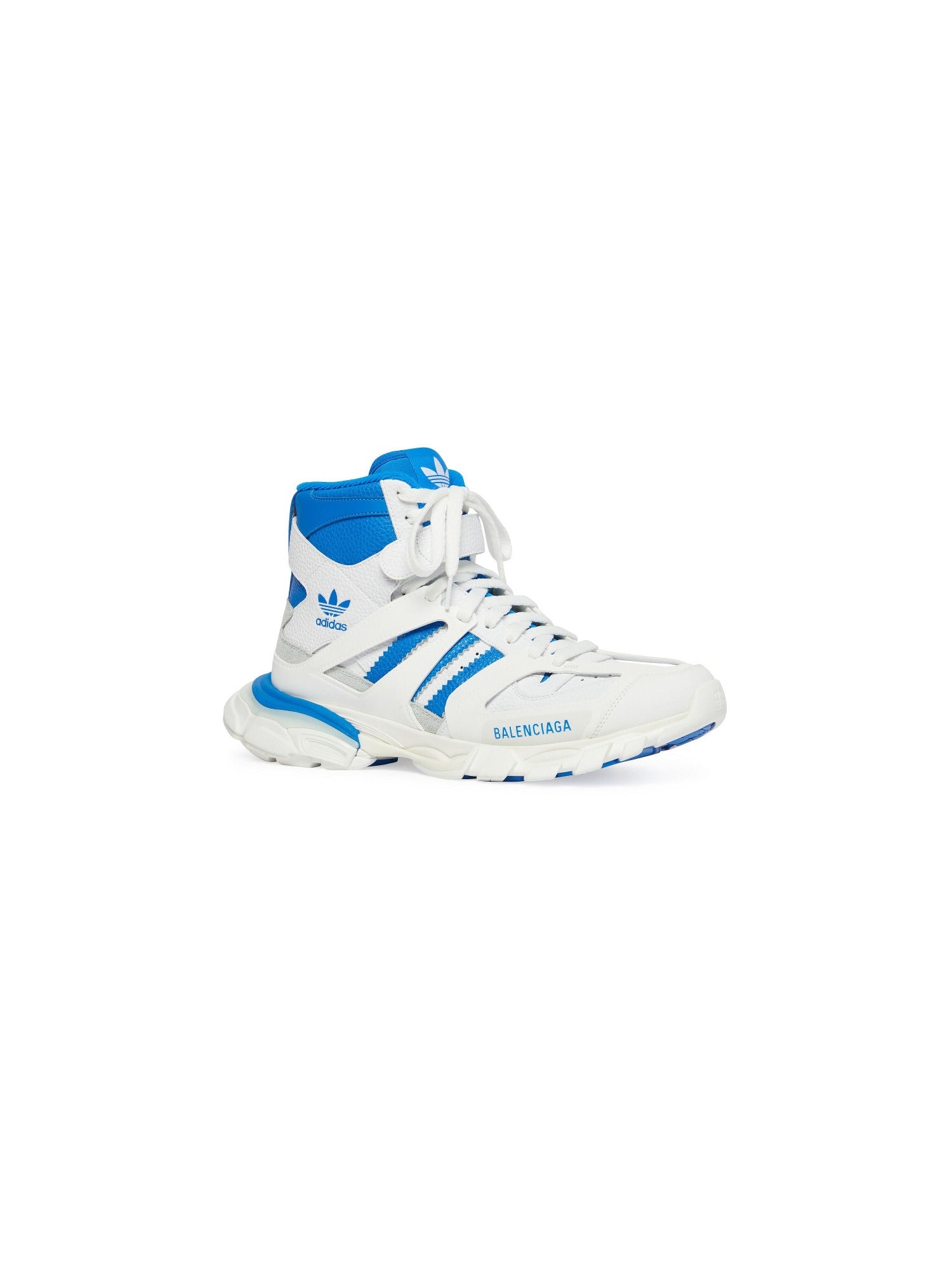 Balenciaga x Adidas Track Forum white & blue Sneakers - White & Blue