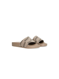Pool BB Monogram dark mink grey & brown Sandals - Dark Mink Grey & Brown