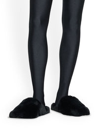 Teddy black Mules - Black
