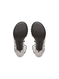 Glow with rhinestones crystal 90mm Sandals - Crystal