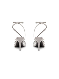 Glow with rhinestones crystal 90mm Sandals - Crystal