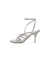 Glow with rhinestones crystal 90mm Sandals - Crystal