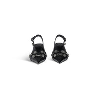 Cagole Slingback 70 Pumps - Black & Aged Nikel
