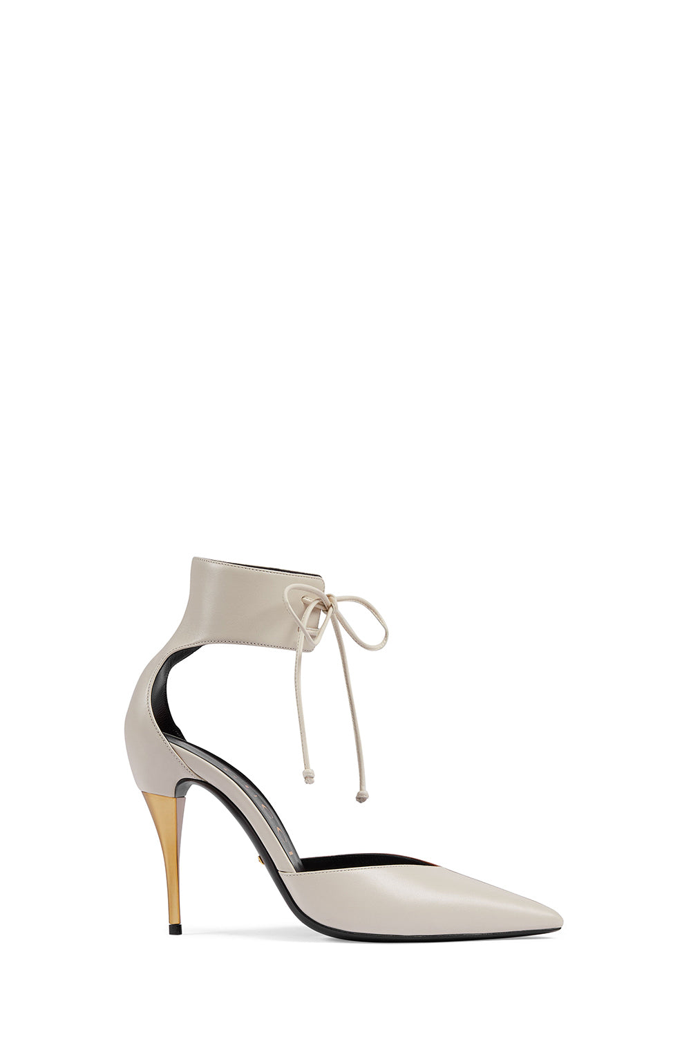 Priscilla chalky white & black 105mm Sandals - Chalky White & Black