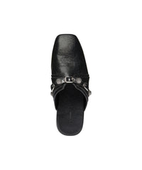 Cosy Cagole Mules - Black & Gold