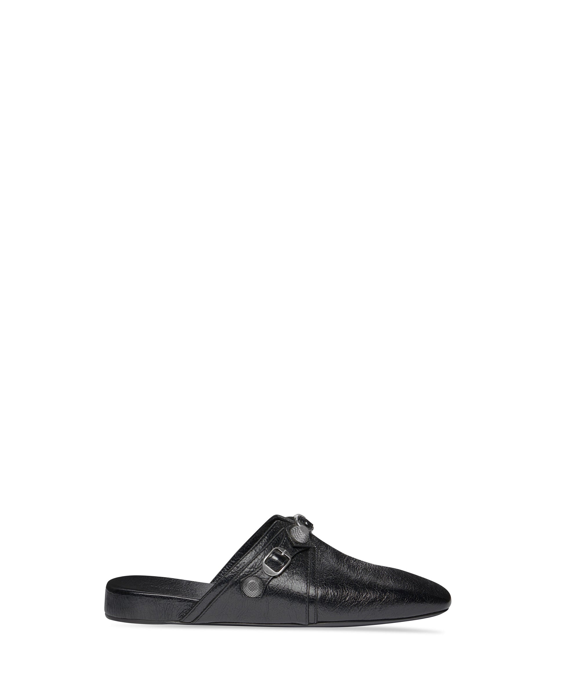 Cosy Cagole Mules - Black & Gold