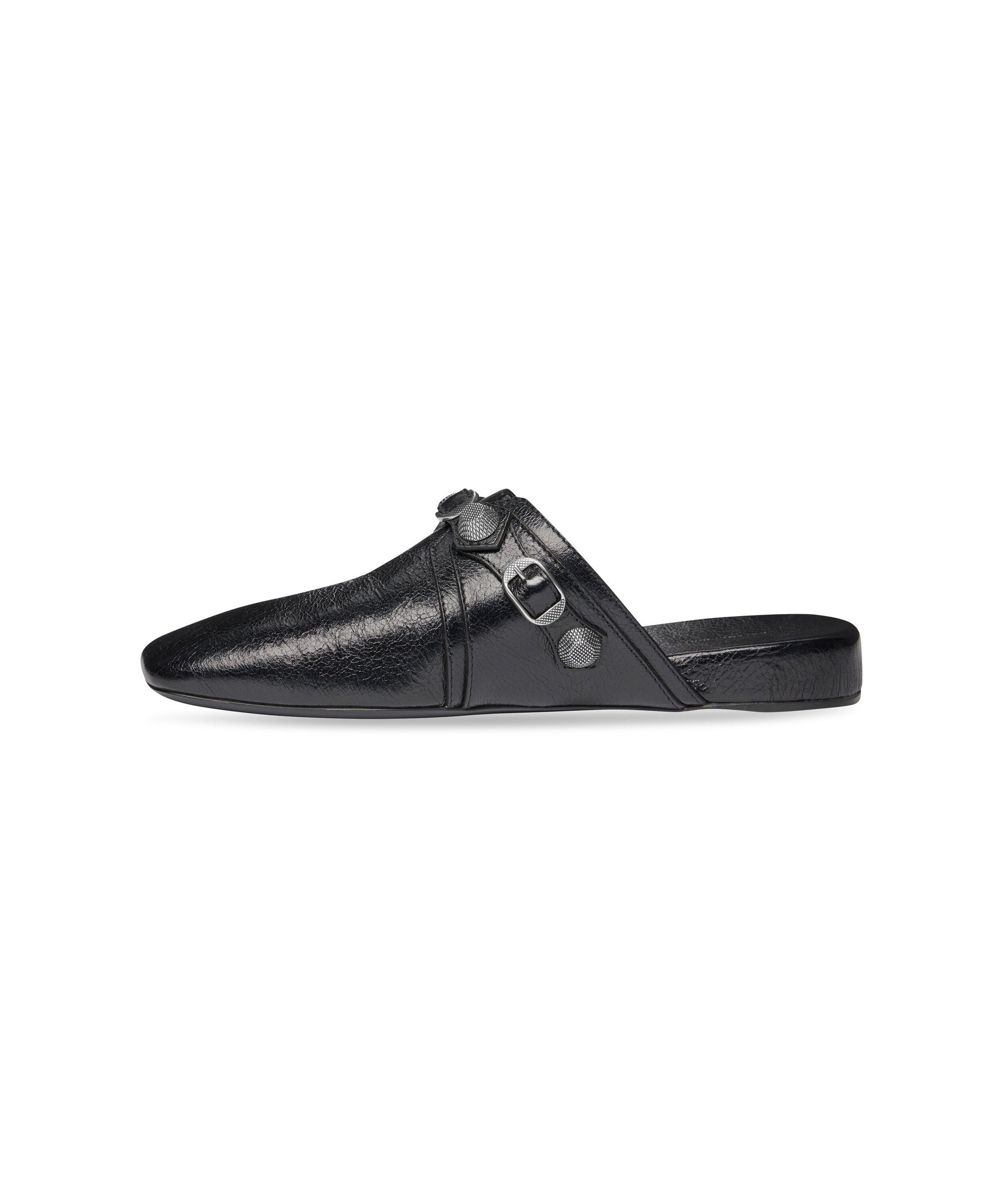 Cosy Cagole Mules - Black & Gold