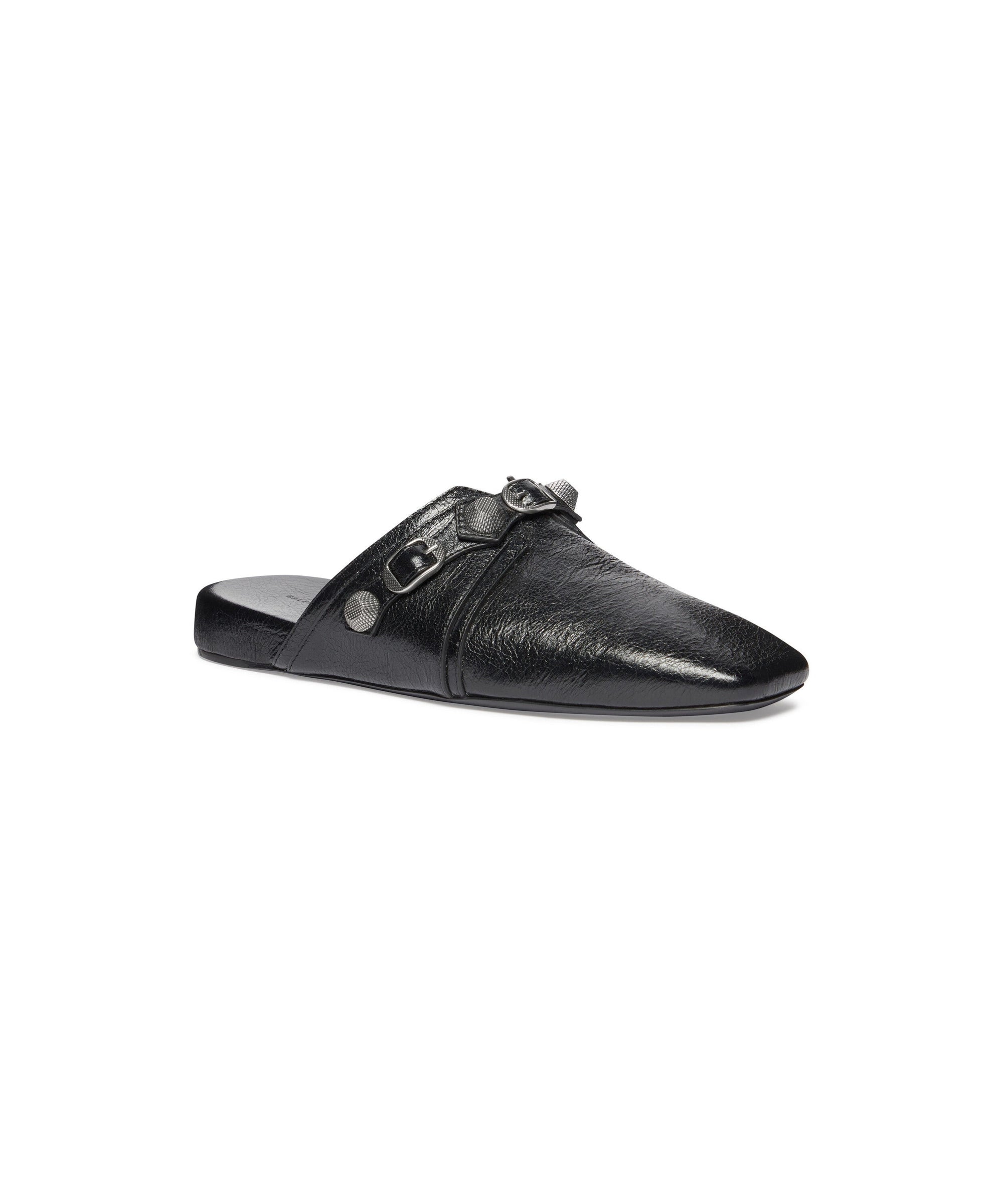 Cosy Cagole Mules - Black & Gold