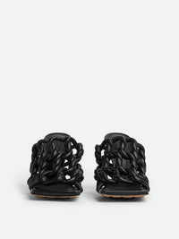 Stretch Twist black 90mm Mules - Black
