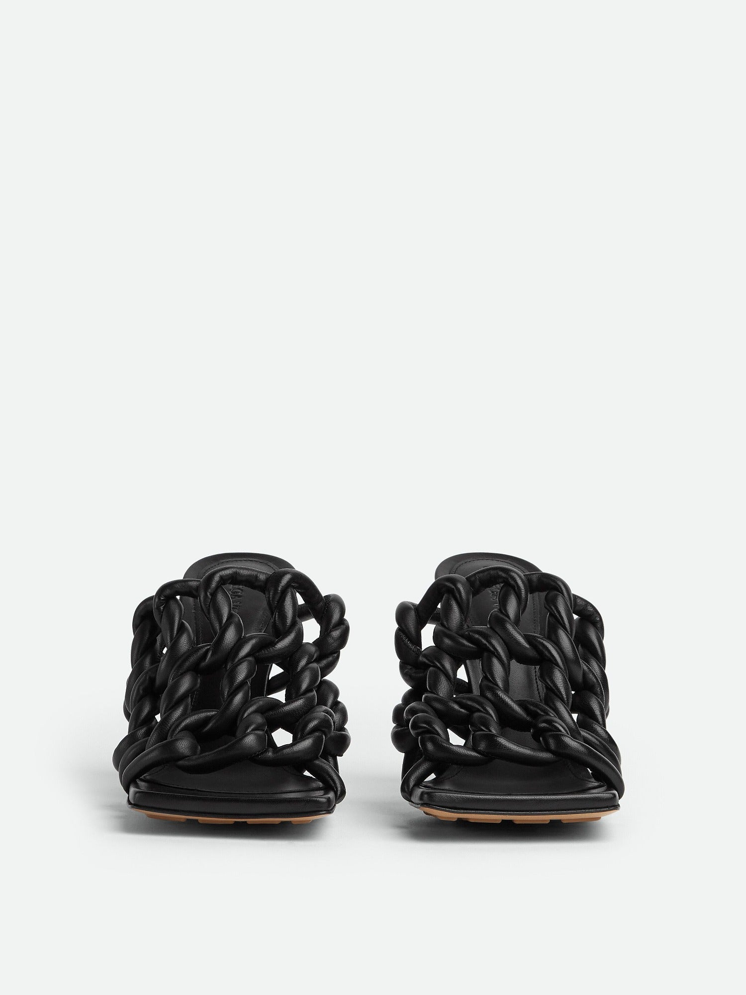 Stretch Twist black 90mm Mules - Black