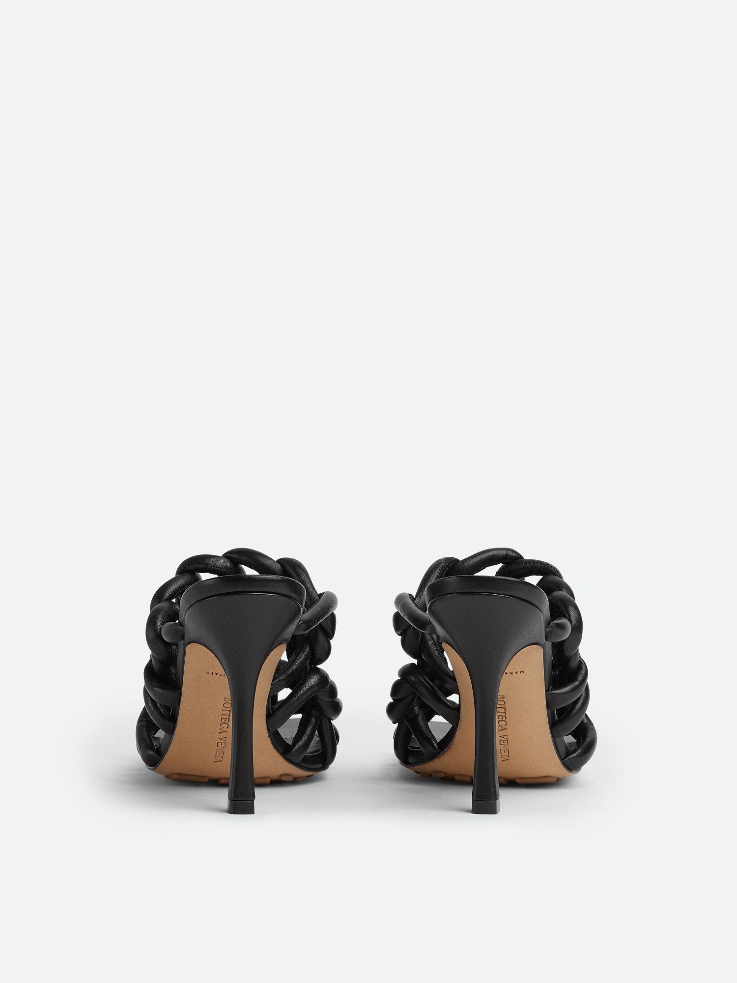 Stretch Twist black 90mm Mules - Black